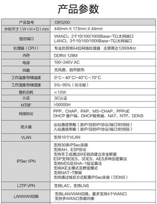 H3C ER3200G2多WAN口全千兆企业级VPN网关路由器 打造高效安全的网络基石
